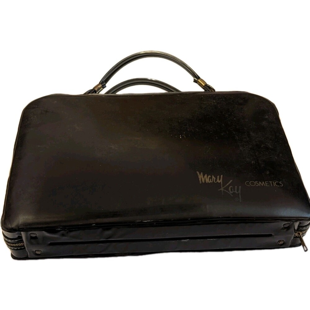 RARE HTF Vintage Mary Kay Cosmetics Consultant Case 60s 70s Black Briefcase Bag